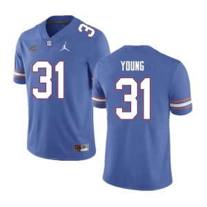 Men's Florida Gators #31 Jordan Young NCAA Nike Royal Authentic Stitched College Football Jersey WGE5362SE